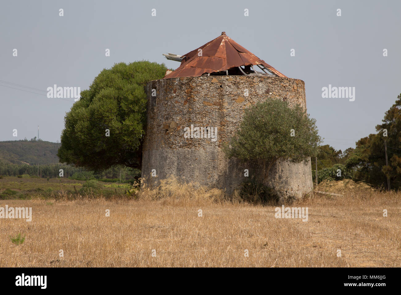 old abandoned mill in portugal Stock Photo