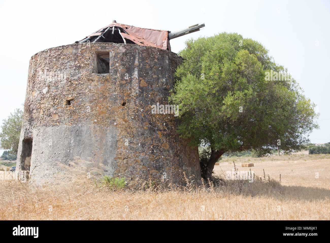 old abandoned mill in portugal Stock Photo