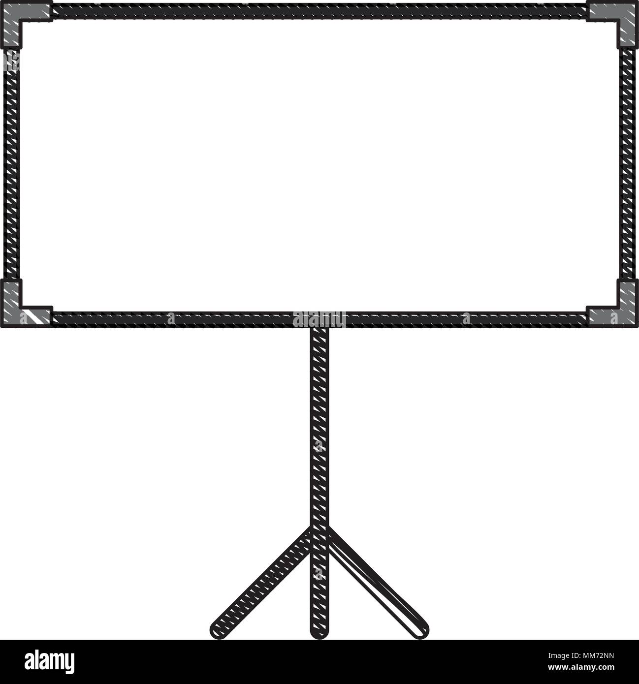blank projector screen with tripod Stock Vector Image & Art - Alamy