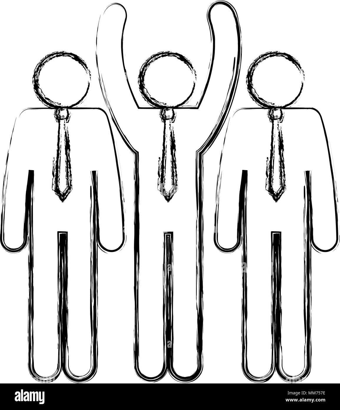 businesspeople teamwork silhouette avatars Stock Vector