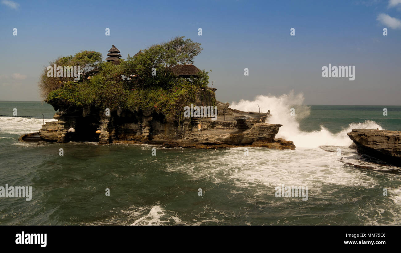 Tanah Lot temple on the rock, Bali island, Indonesia Stock Photo - Alamy