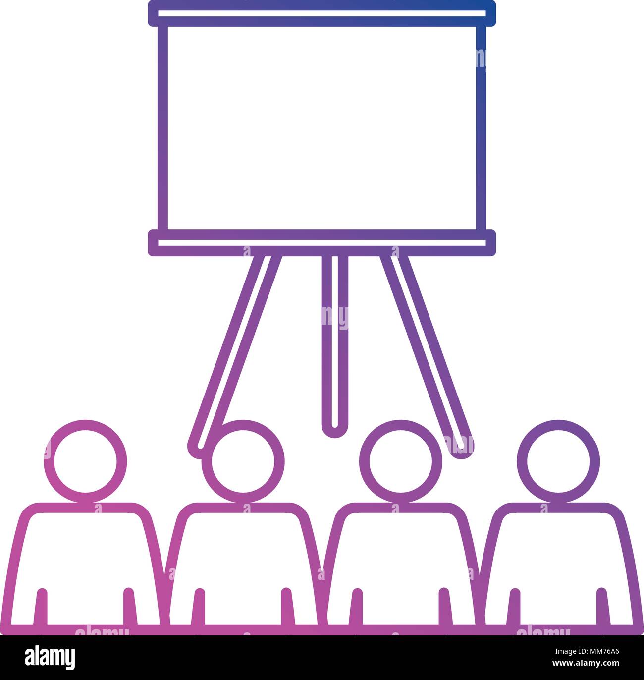 paperboard training with statistics and people Stock Vector Image & Art