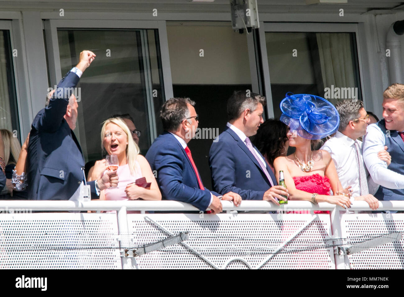 Boodles May Festival, Ladies Day Chester Races. Chester, UK. 10th May 2018.  Ladies Day gets under way in fine style on the second day of the Boodles May Festival at the Chester racecourse.  High spirits and fine fashions were the order of the day as racegoers flocked in to this fabulous event on the horse racing calendar in the beautiful city of Chester.  Credit: Cernan Elias/Alamy Live News Stock Photo