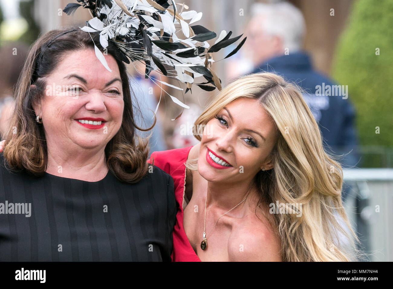 Boodles May Festival, Ladies Day Chester Races. Chester, UK. 10th May 2018.  Ladies Day gets under way in fine style on the second day of the Boodles May Festival at the Chester racecourse.  High spirits and fine fashions were the order of the day as racegoers flocked in to this fabulous event on the horse racing calendar in the beautiful city of Chester.  Credit: Cernan Elias/Alamy Live News Stock Photo