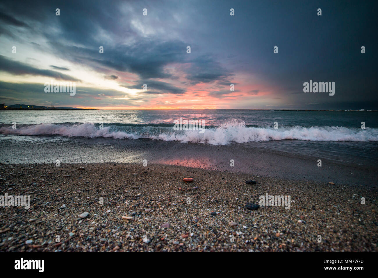 Beautiful seascape at sunrise Stock Photo - Alamy
