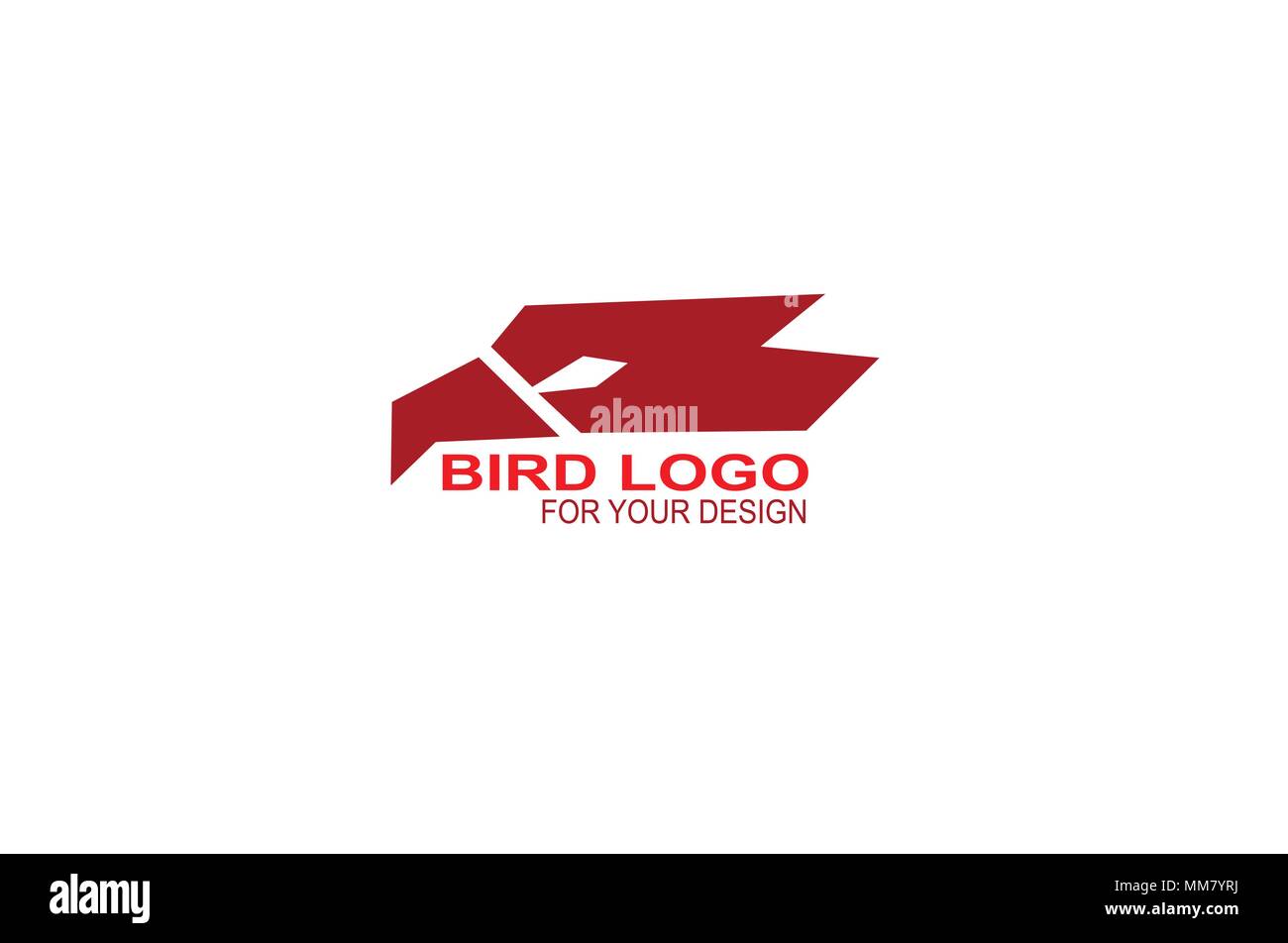 Bird logo design, eagle head icon, creative graphic design, vector icons. Stock Vector