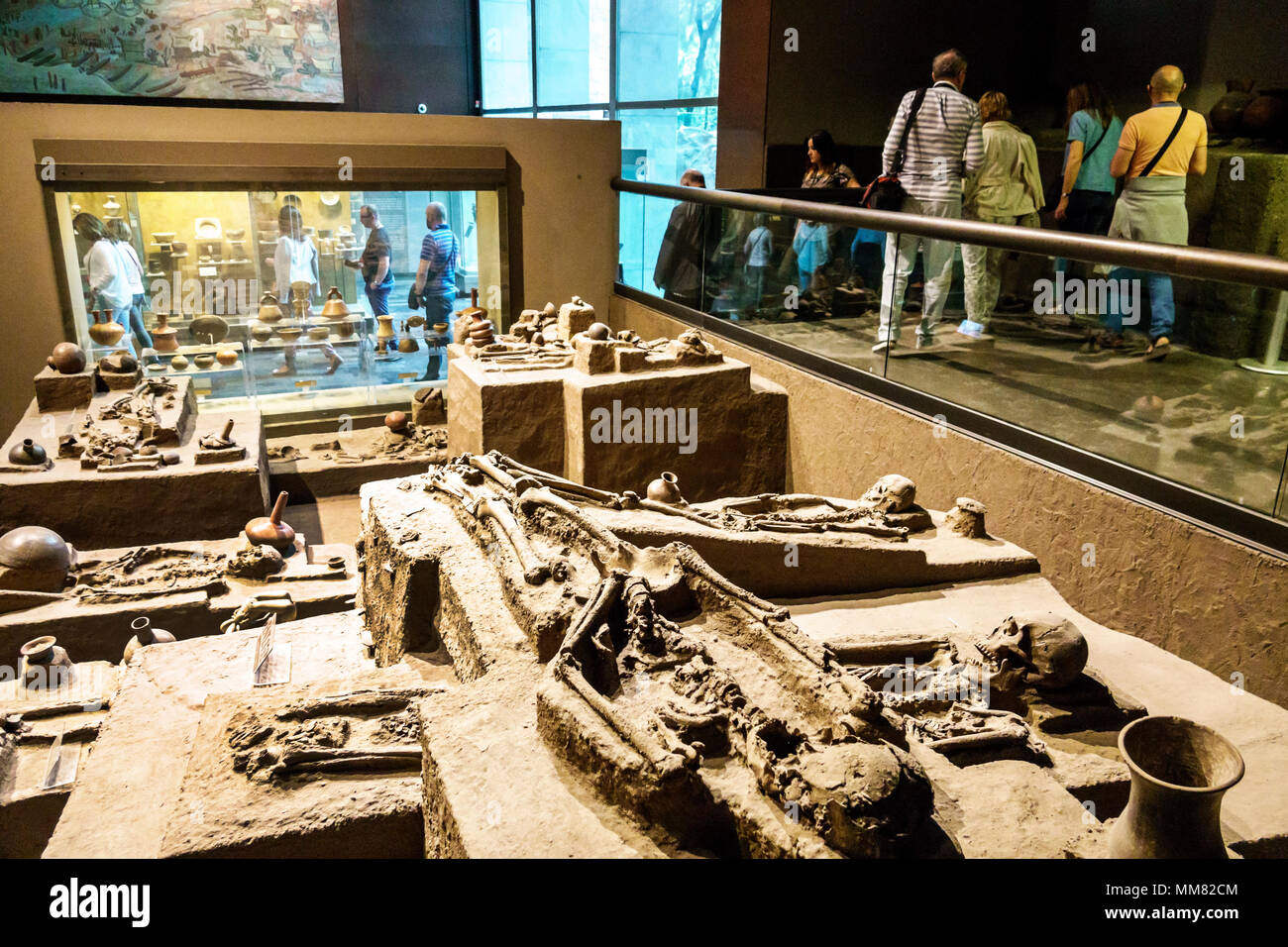 Mexico City,Polanco,Hispanic ethnic Museo Nacional de Antropologia National Museum of Anthropology,interior inside,exhibit exhibition collection reund Stock Photo