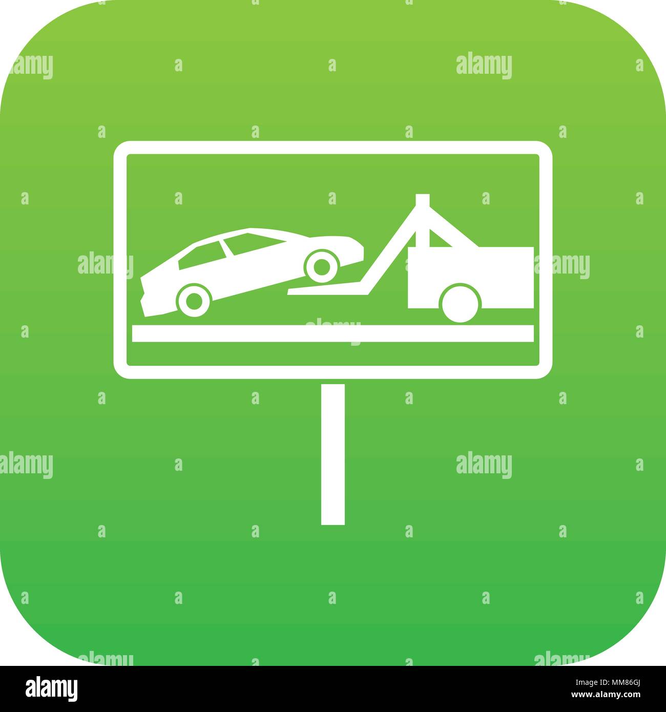 No parking sign icon digital green Stock Vector Image & Art - Alamy