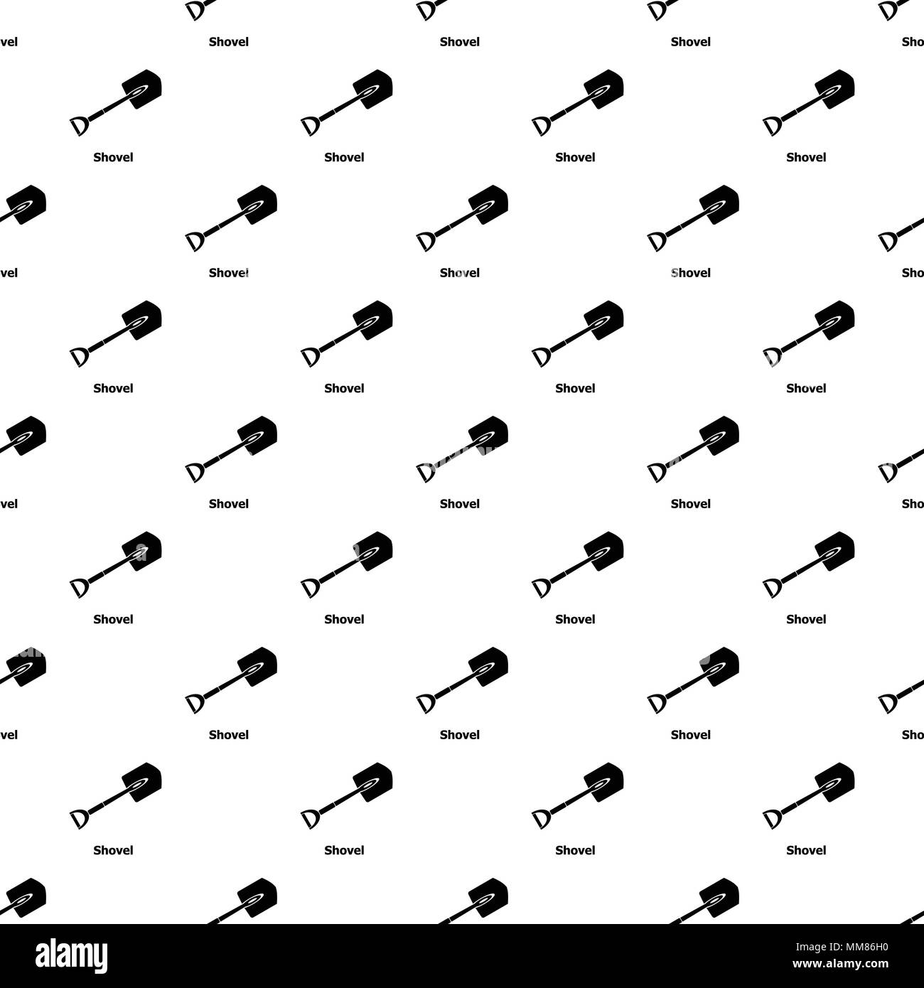 Shovel pattern vector seamless Stock Vector