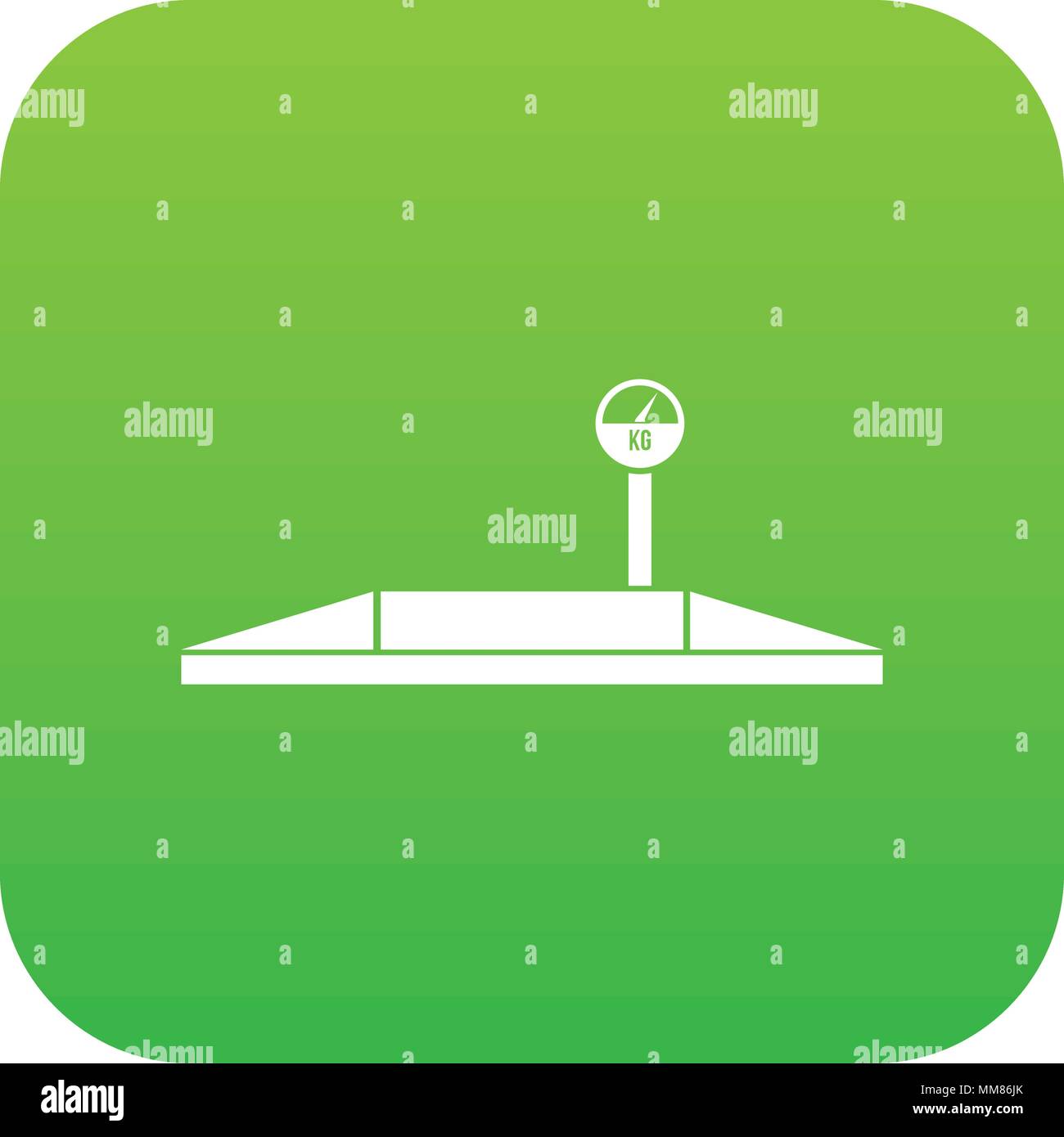 Parking scales icon digital green Stock Vector