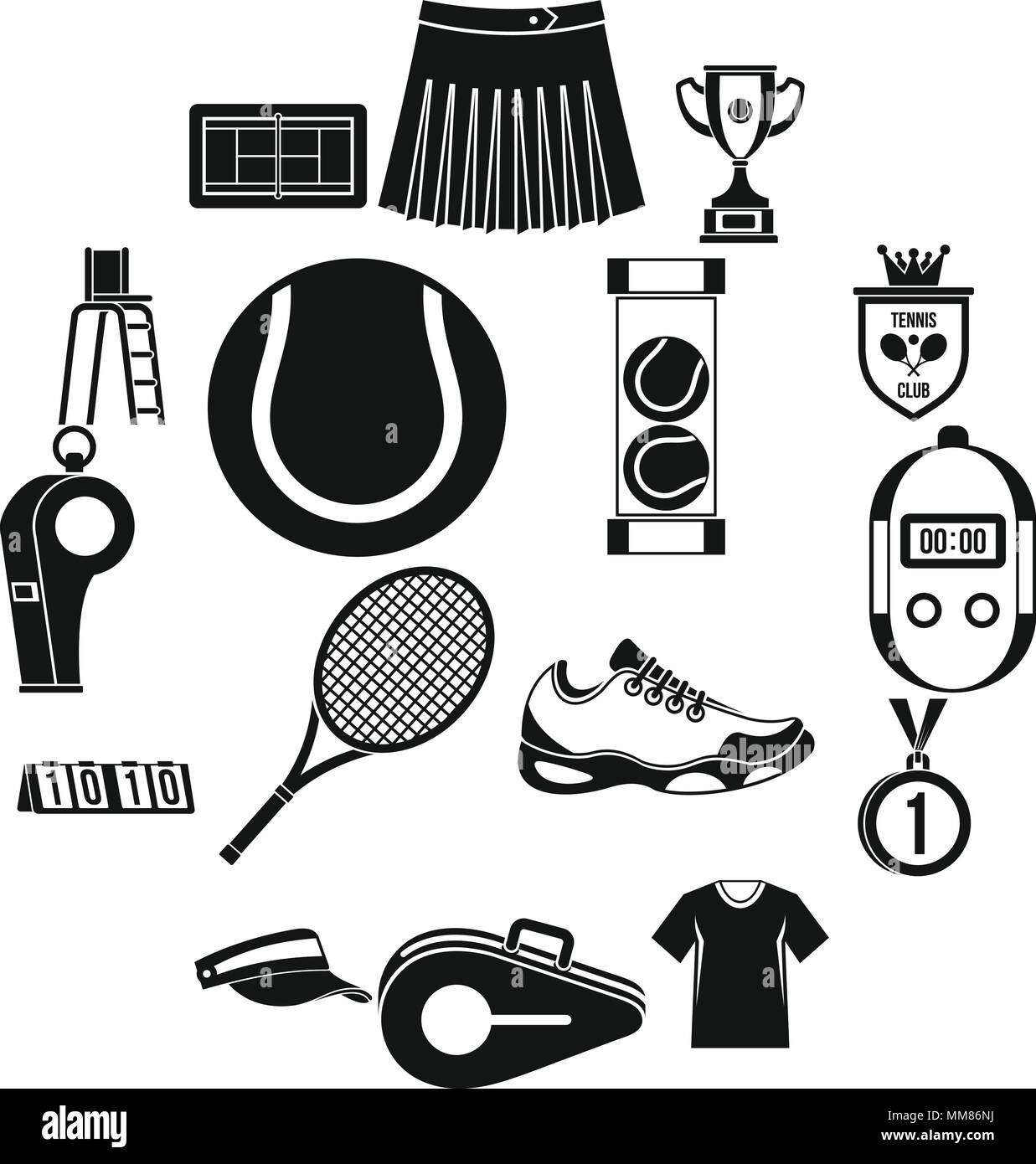 Tennis Court Black Simple Icon High Resolution Stock Photography And Images Alamy