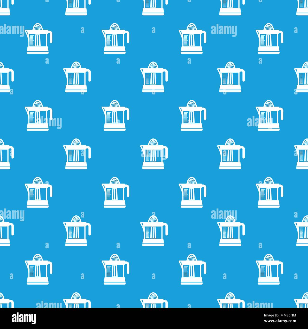 Juicer pattern vector seamless blue Stock Vector