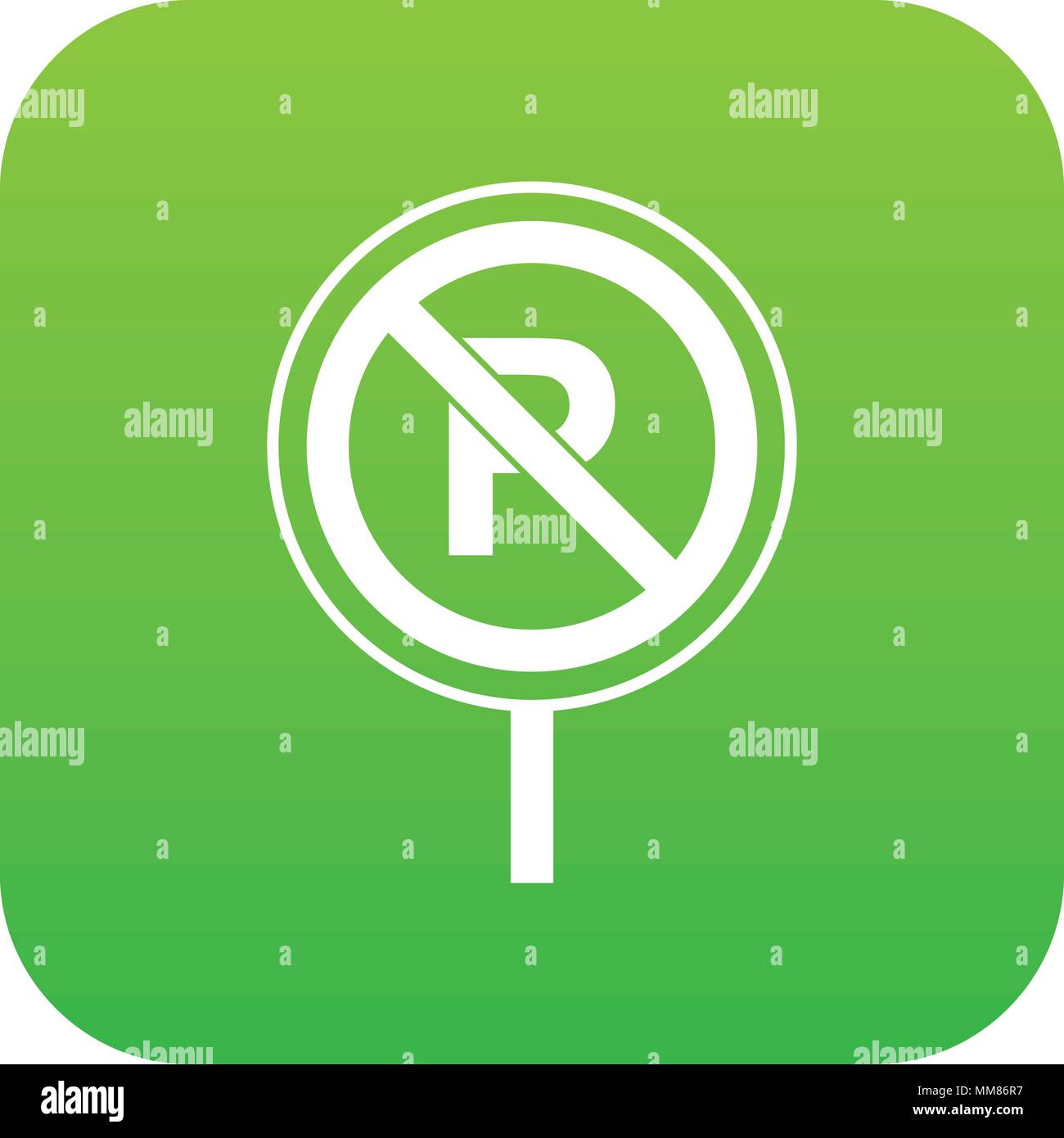 No parking sign icon digital green Stock Vector Image & Art - Alamy