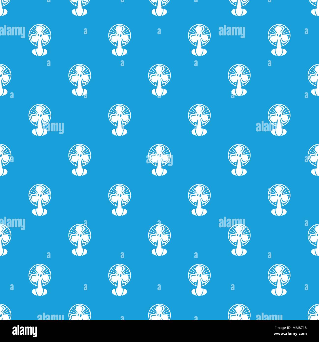 Fan pattern vector seamless blue Stock Vector