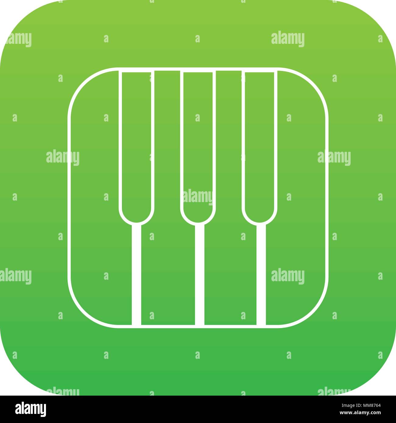 Piano keys icon green vector Stock Vector Image & Art - Alamy