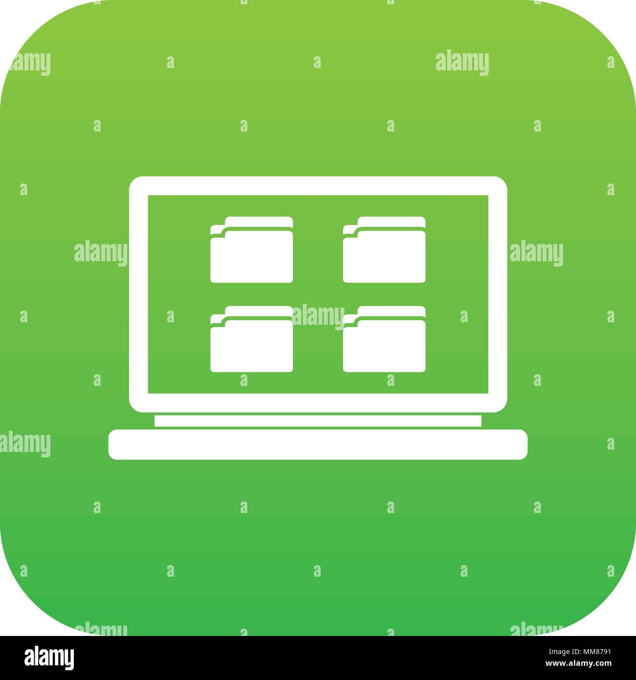 Desktop icon digital green Stock Vector Image & Art - Alamy