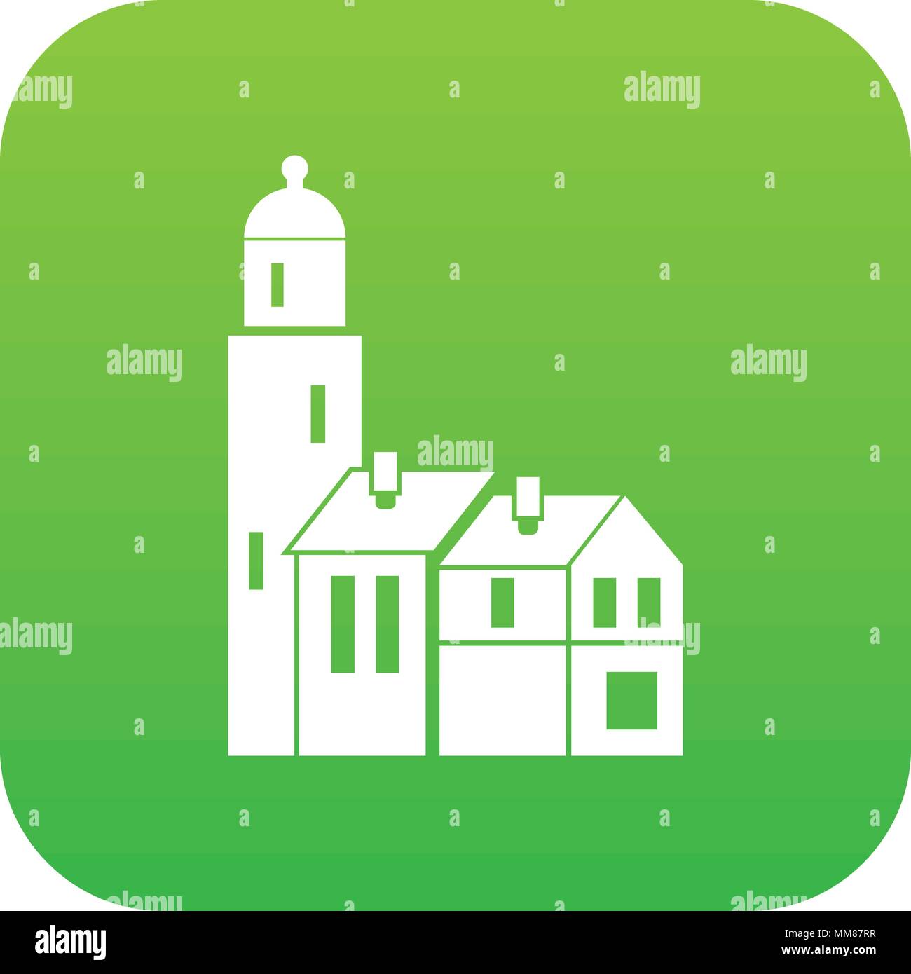 Houses icon digital green Stock Vector Image & Art - Alamy