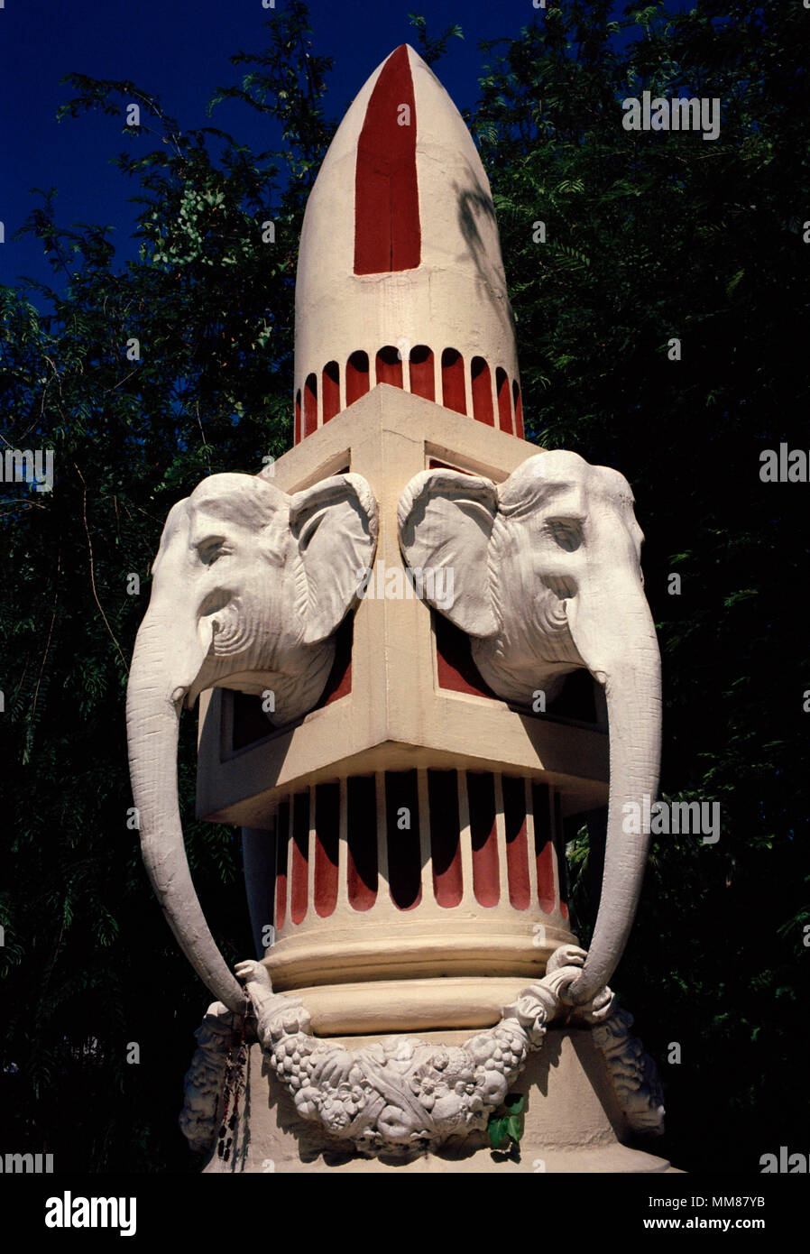 Elephant Head Bridge in Bangkok in Thailand in Southeast Asia Far East. Art Architecture Travel Stock Photo