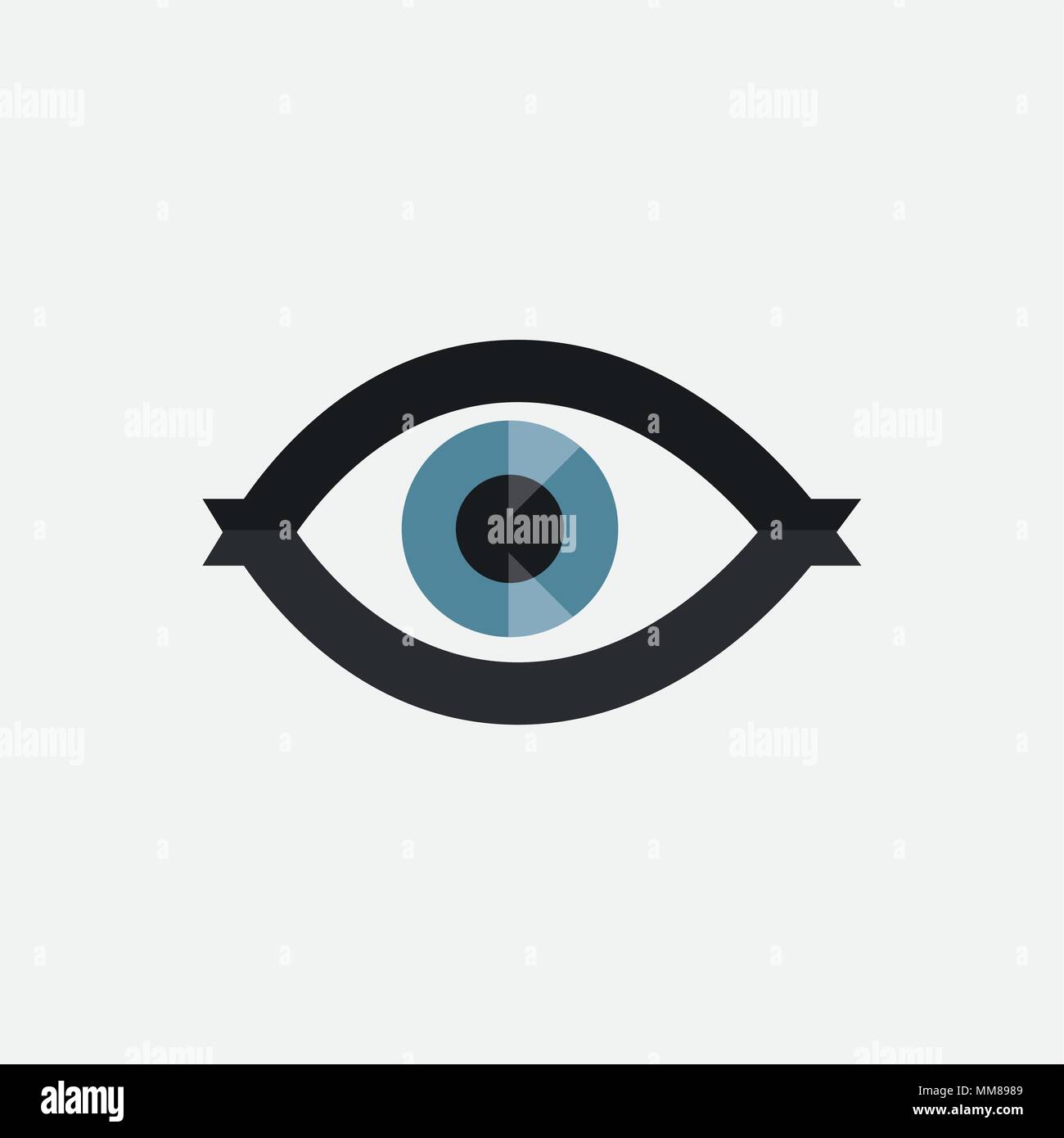 eye line icon over white background, vector illustration Stock Vector ...