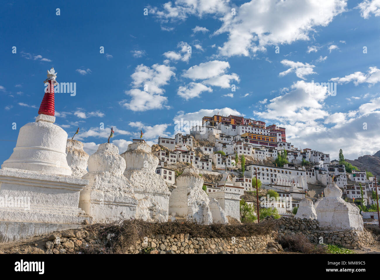 Thiksey Monastery in Ladakh, India. Stock Photo