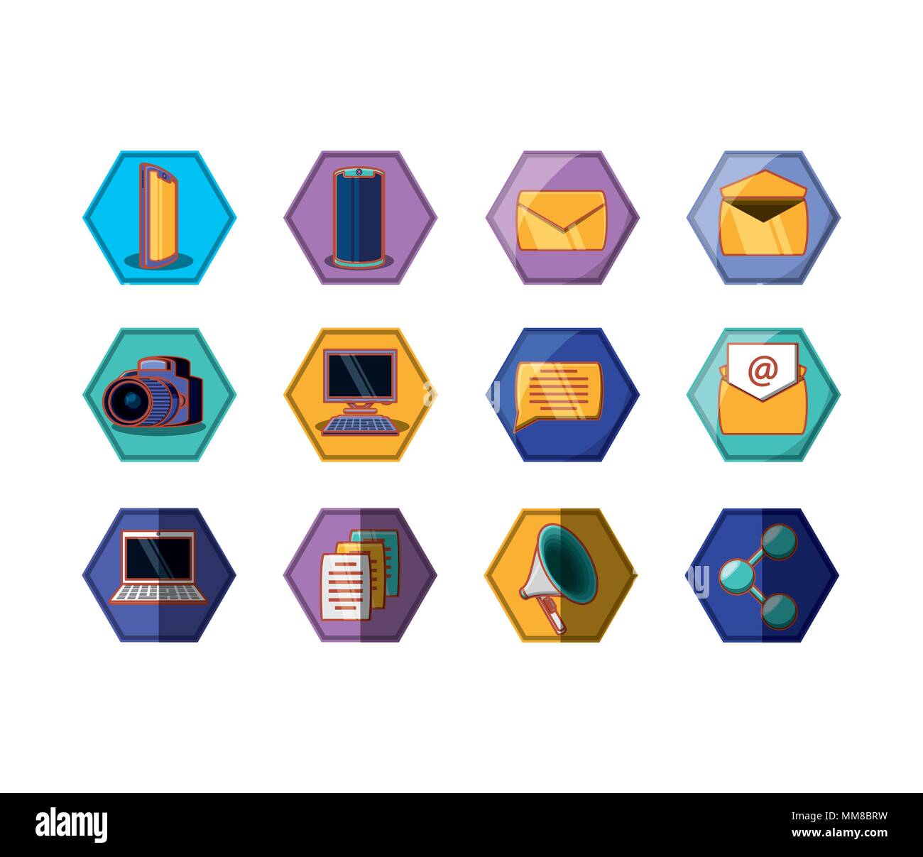 social media marketing icons vector illustration design Stock Vector ...