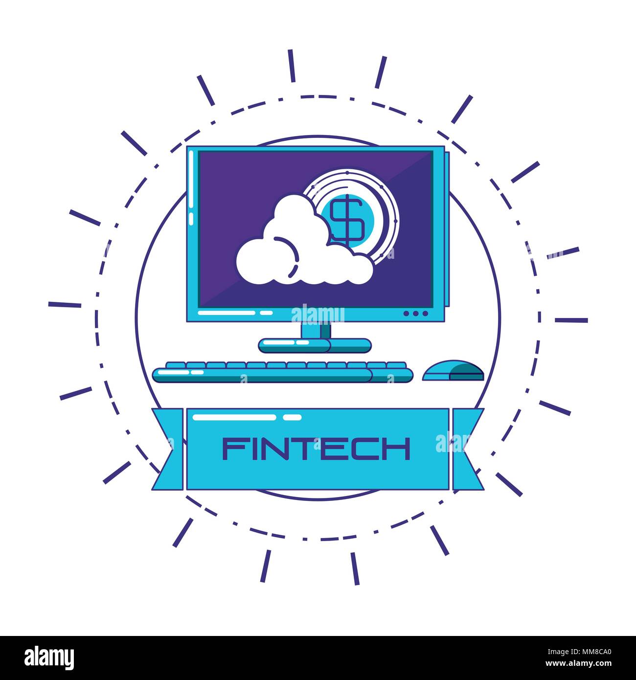 financial technology set icons vector illustration design Stock Vector