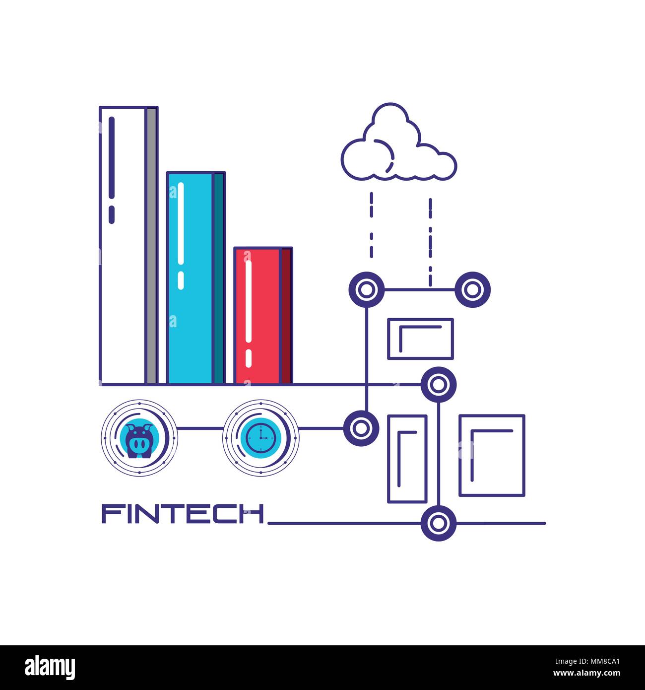 financial technology set icons vector illustration design Stock Vector ...