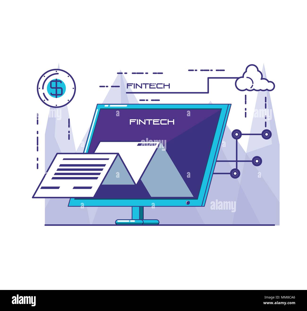 financial technology set icons vector illustration design Stock Vector ...