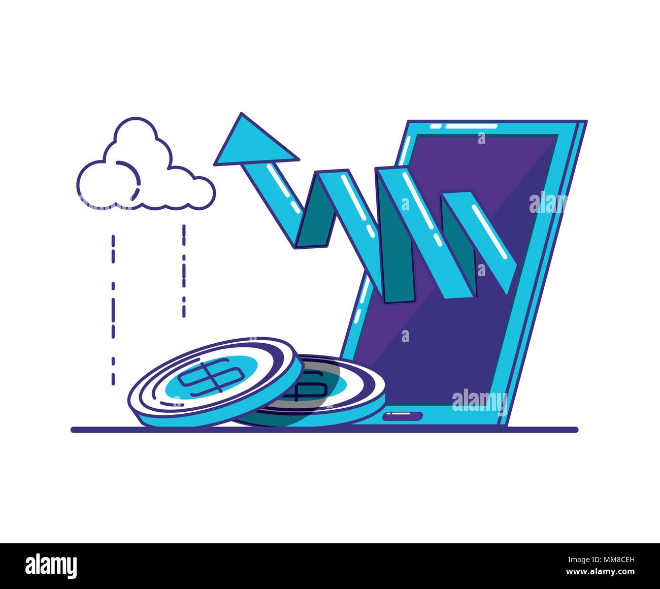 financial technology set icons vector illustration design Stock Vector ...