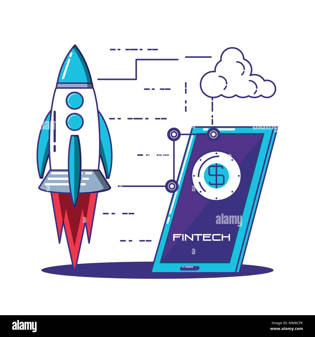 financial technology set icons vector illustration design Stock Vector ...