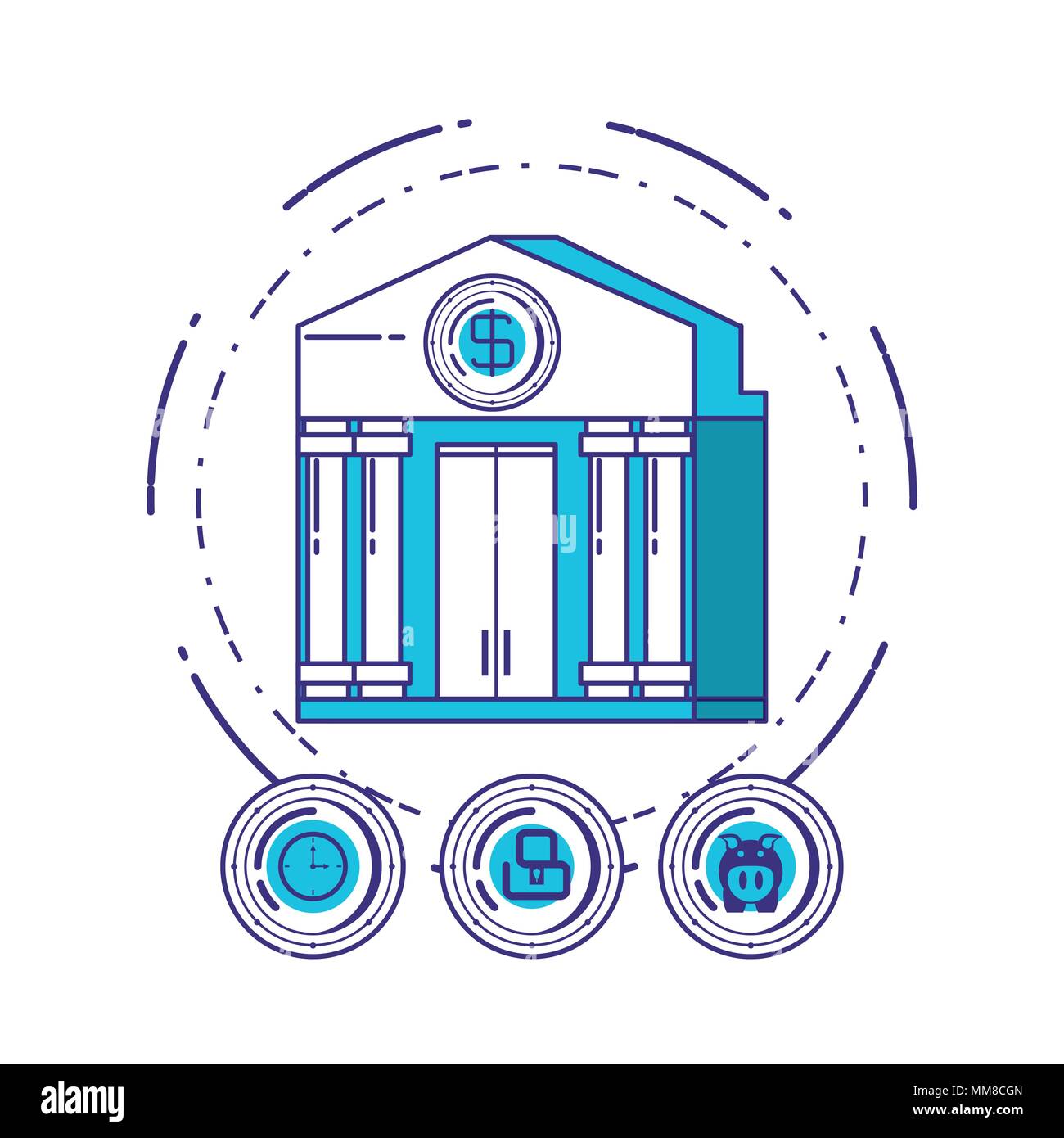 financial technology set icons vector illustration design Stock Vector ...