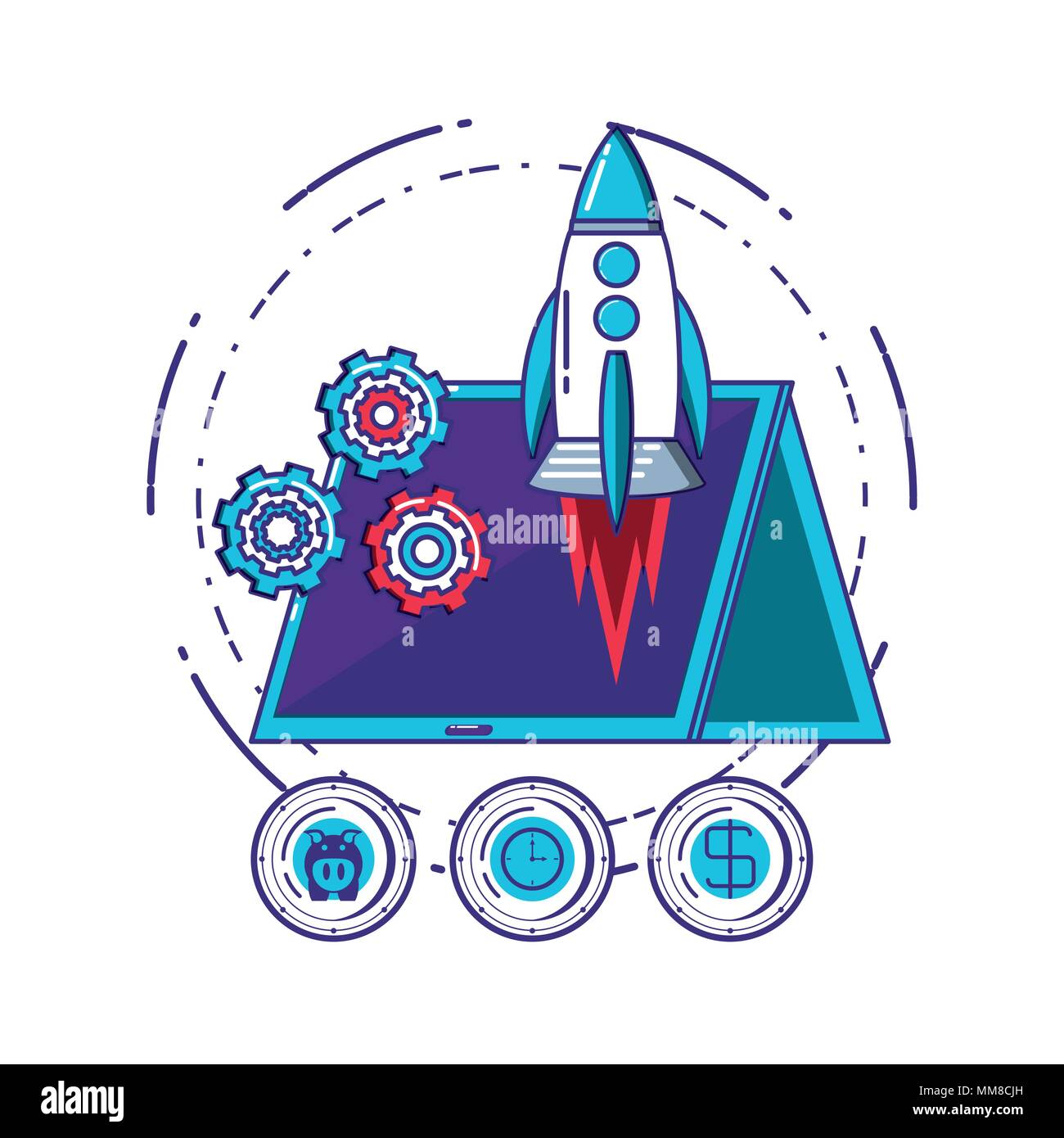 financial technology set icons vector illustration design Stock Vector ...