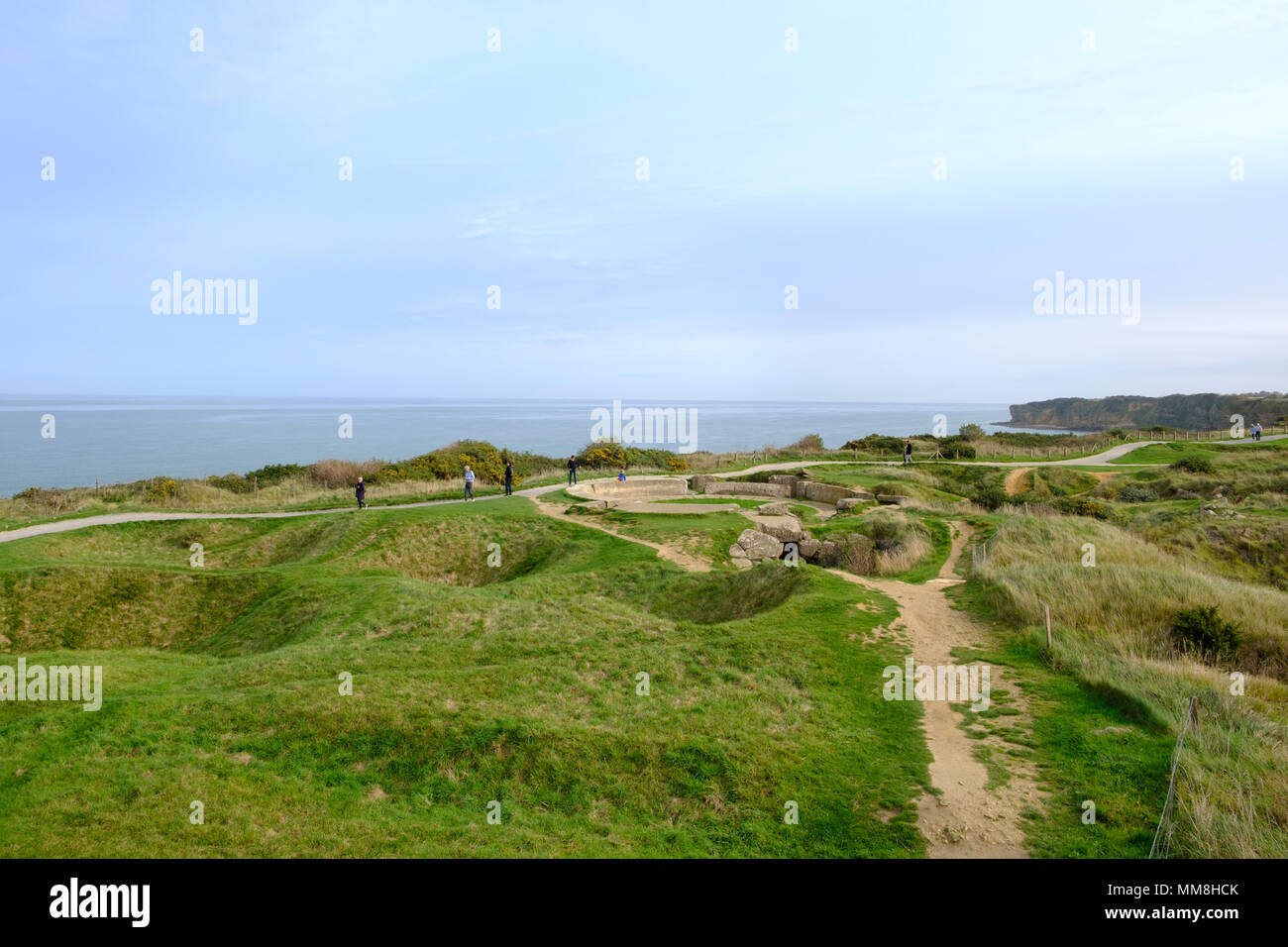 Pointe du Hoc D Day Monument, Cricqueville-en-Bessin, France Stock Photo