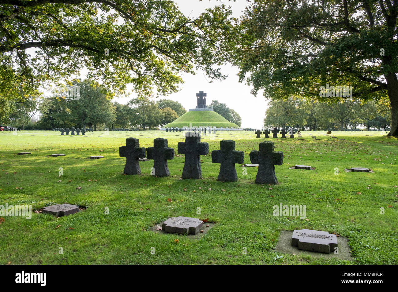 La Cambe German war cemetery, La Cambe, Normandy,France Stock Photo