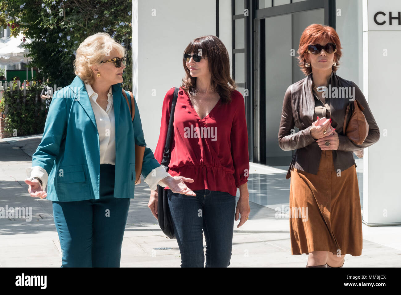 RELEASE DATE: May 18, 2018 TITLE: Book Club STUDIO: Paramount Pictures DIRECTOR: Bill Holderman PLOT: Four lifelong friends have their lives forever changed after reading 50 Shades of Grey in their monthly book club. STARRING: CANDICE BERGEN as Sharon, MARY STEENBURGEN as Carol, JANE FONDA as Vivian. (Credit Image: © Paramount Pictures/Entertainment Pictures) Stock Photo