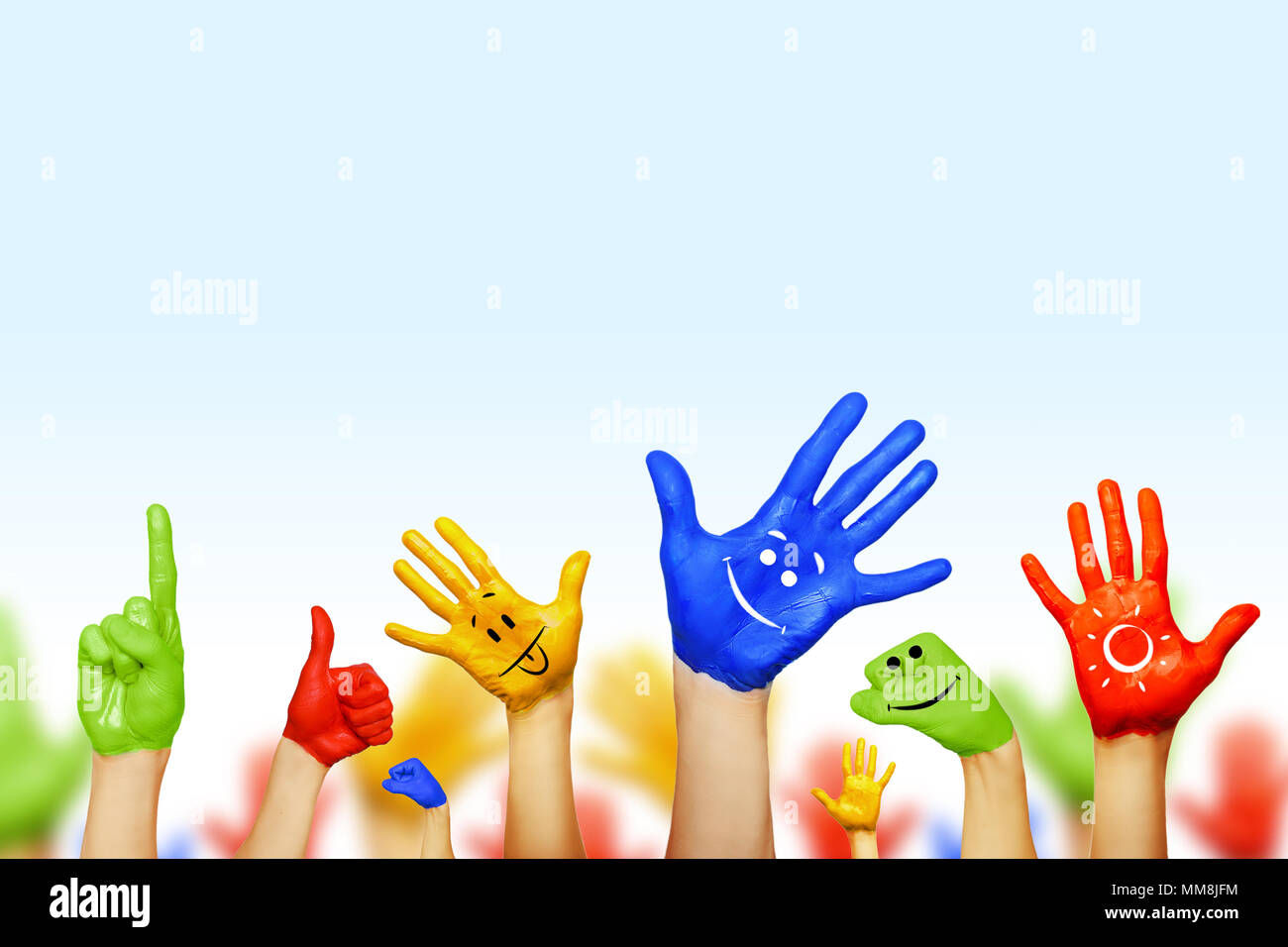 hands of different colors Stock Photo Alamy