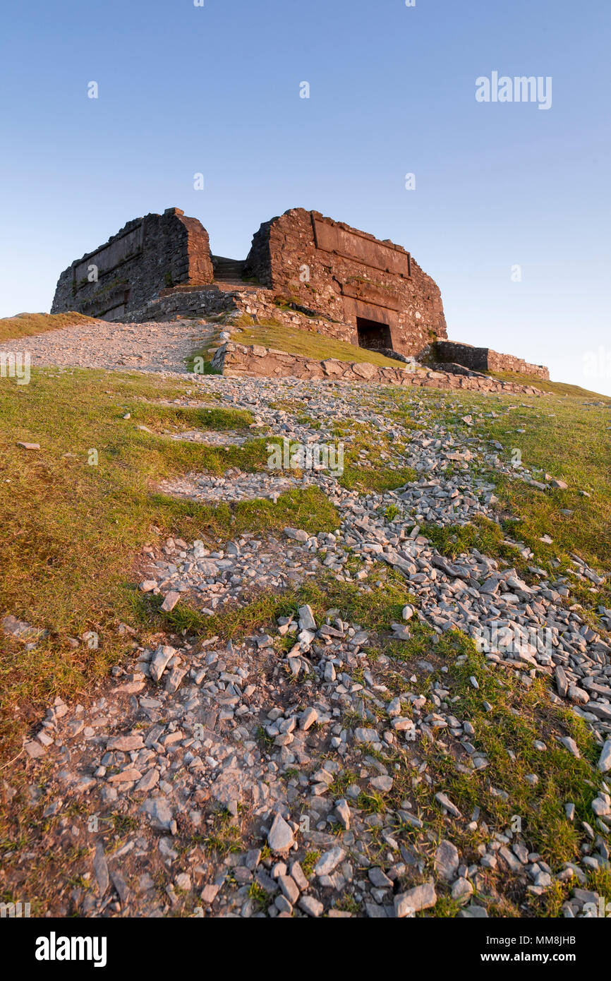 Jubilee Tower on the summit of Moel Famau in the Clwydian Range, North Wales Stock Photo