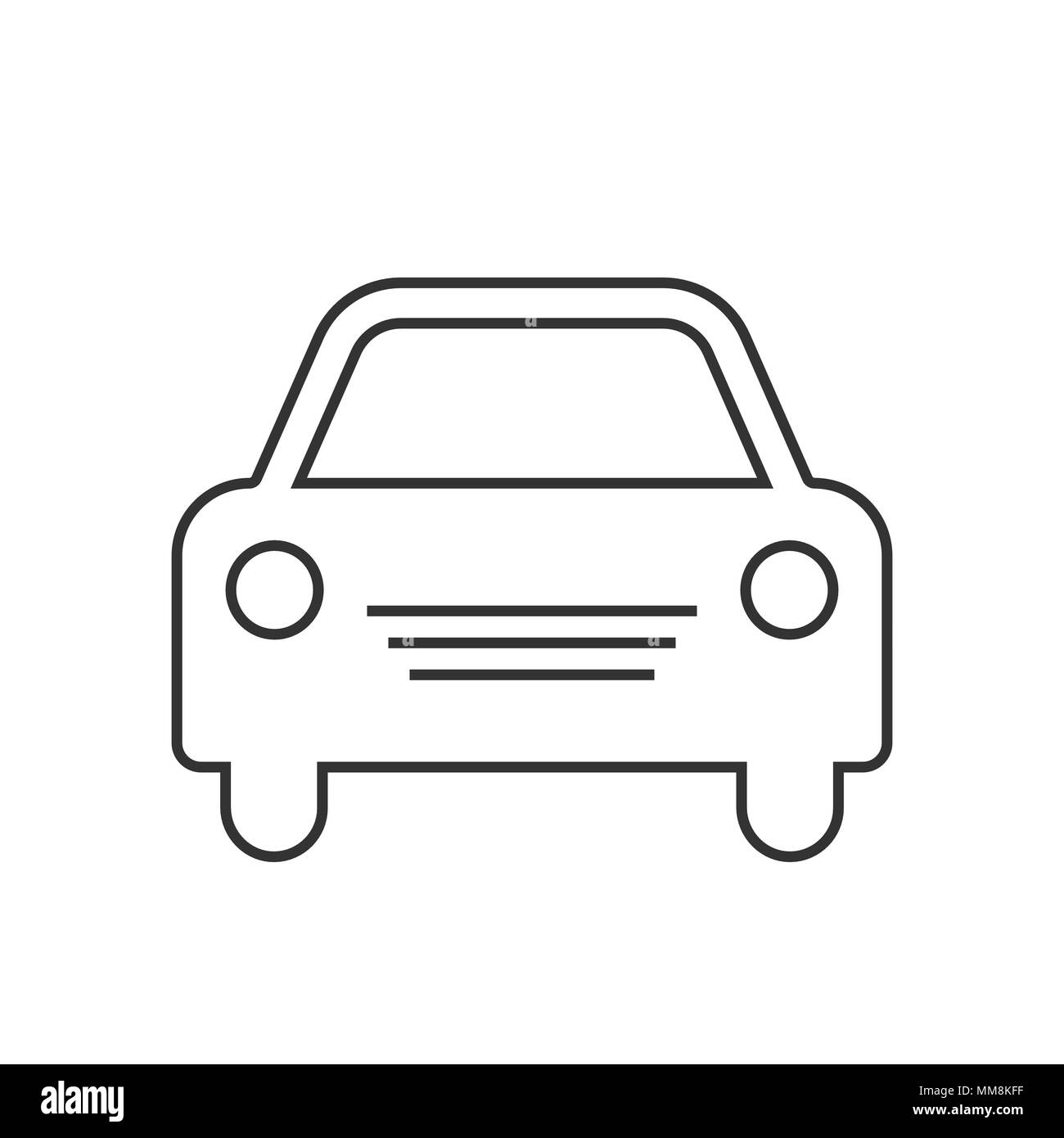 Car vector icon. Simple front car logo illustration. EPS 10 Stock Vector