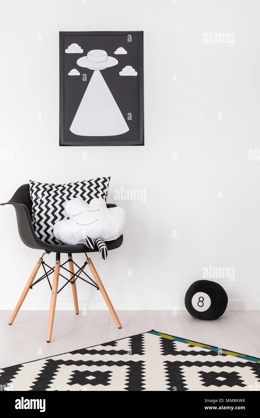 Shot of a black and white room Stock Photo - Alamy