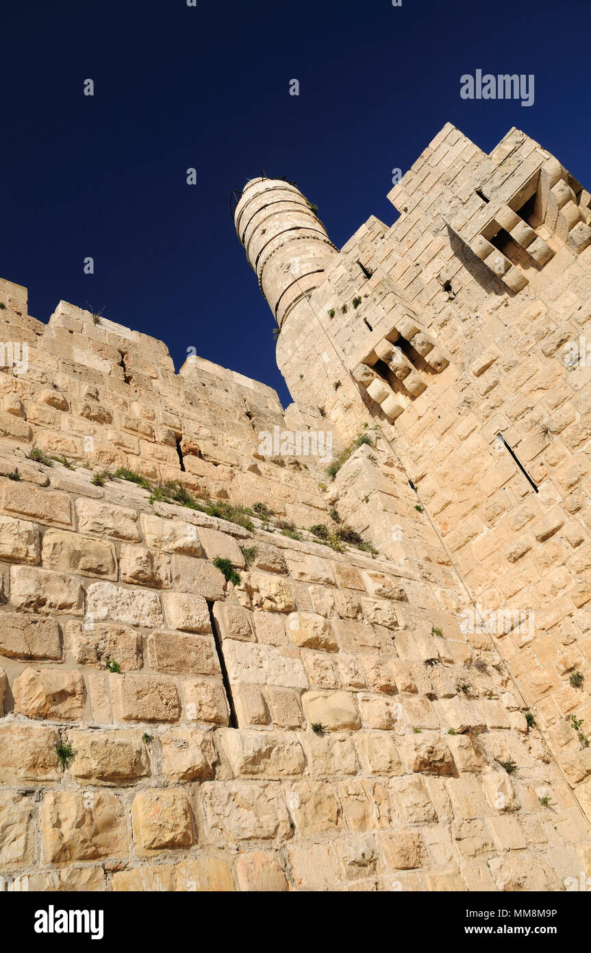 Jerusalem old city. KIng David citadel Stock Photo Alamy
