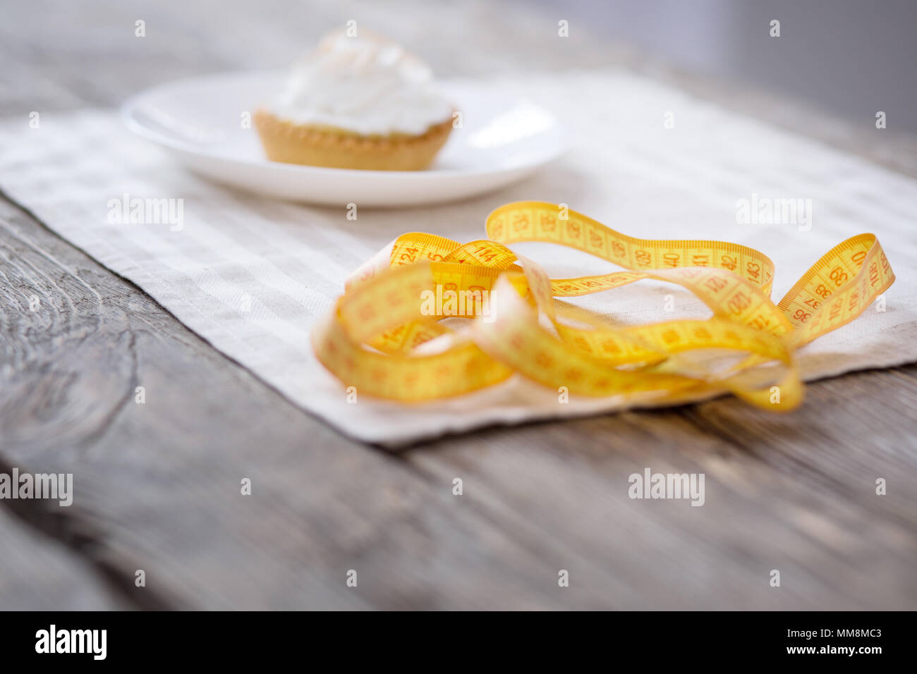 Selective focus of a creamy cake Stock Photo