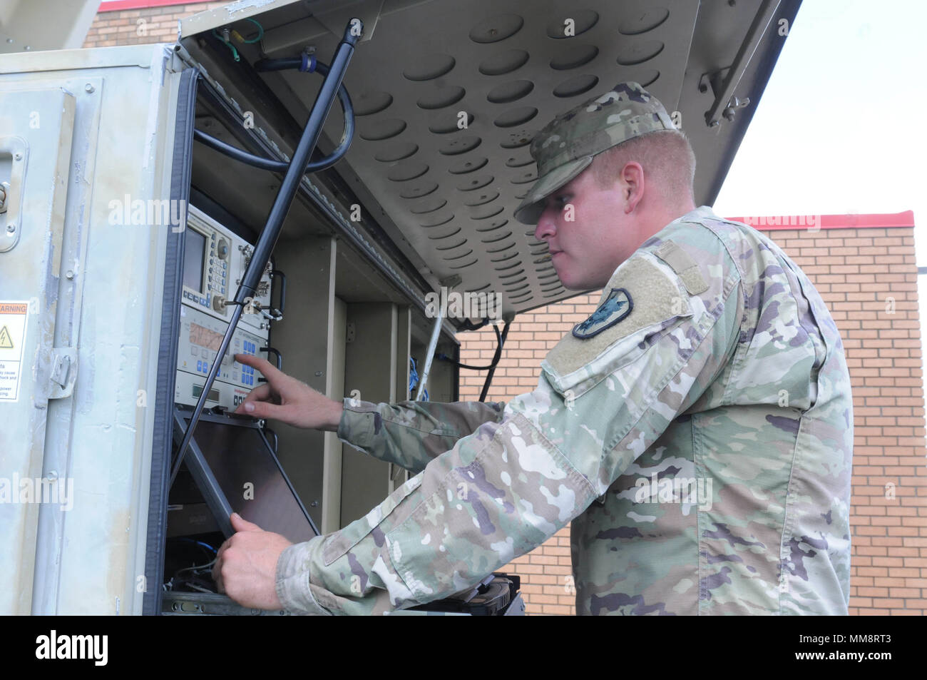 U.S. Army Spc. Matthew T. Ryan a multichannel transmission systems operatormaintainer with the