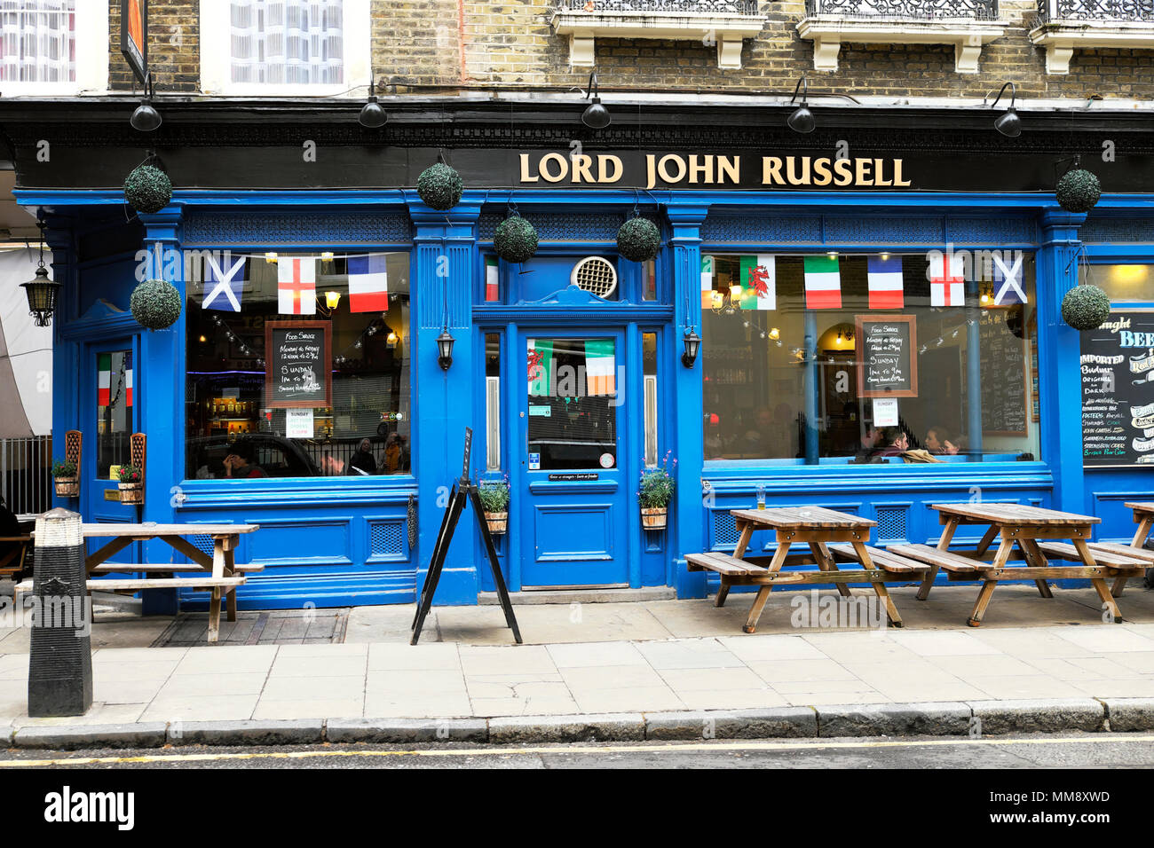 Exterior view of Lord John Russell pub on Marchmont Street in London WC1 England UK Great Britain United Kingdom    KATHY DEWITT Stock Photo