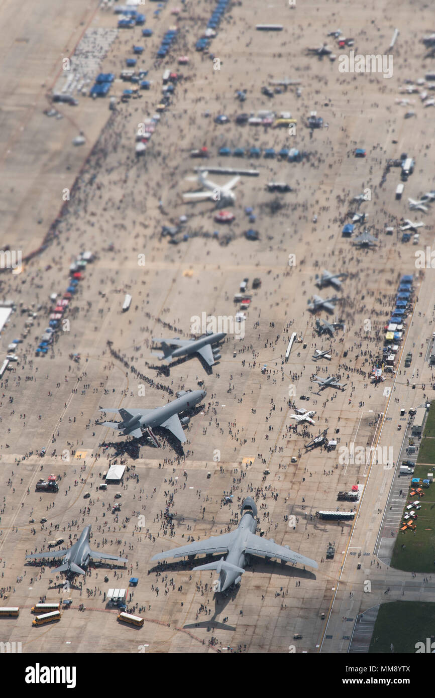 An aerial view of the 2017 Joint Base Andrews Air Show America’s Air