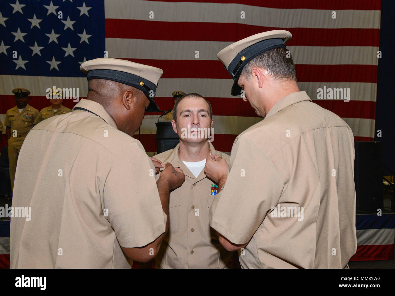 ATLANTIC OCEAN (Sept. 16, 2017) Chief Boatswain’s Mate Nicholas Dicicco