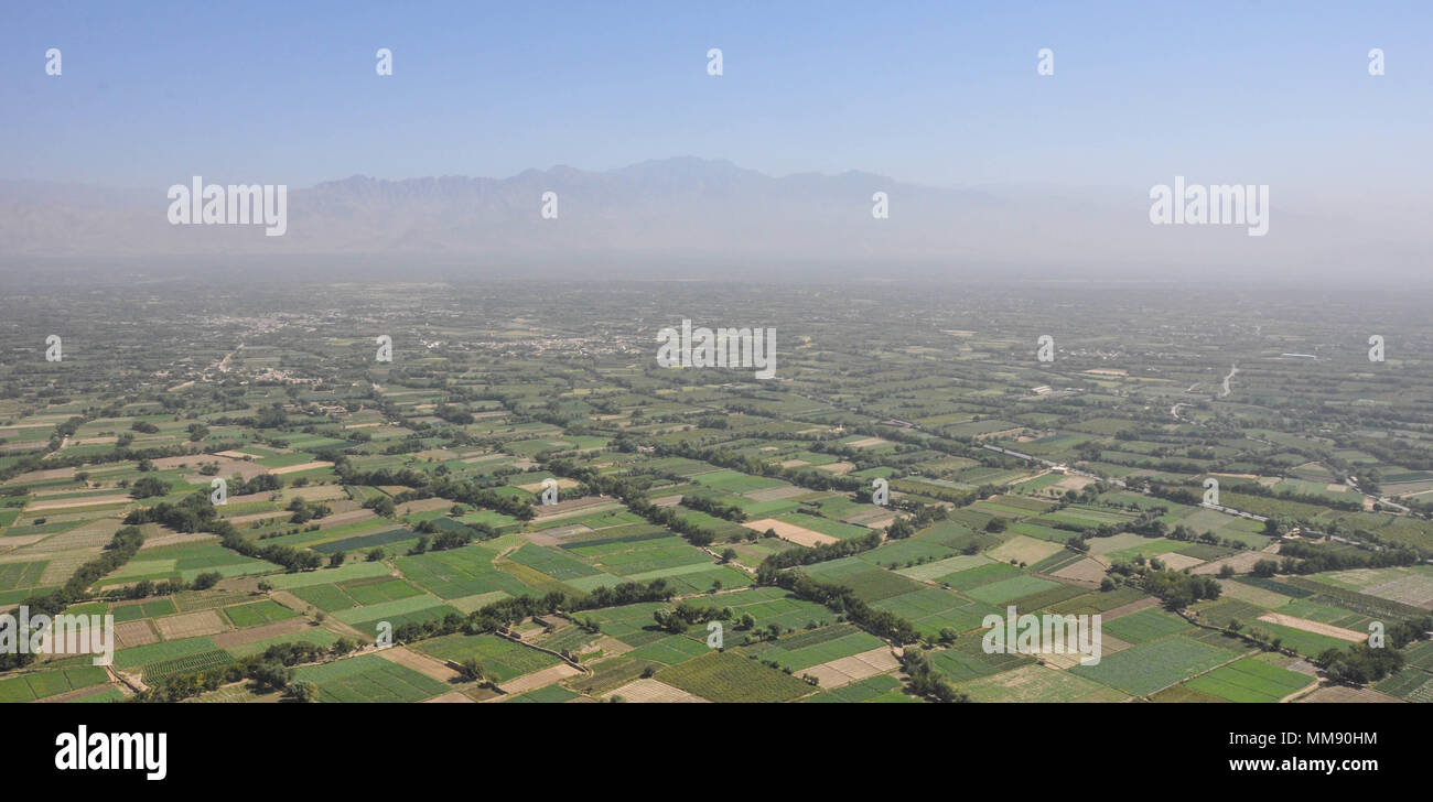 A view of the late summer sky and farm lands as the U.S. Army Corps of ...