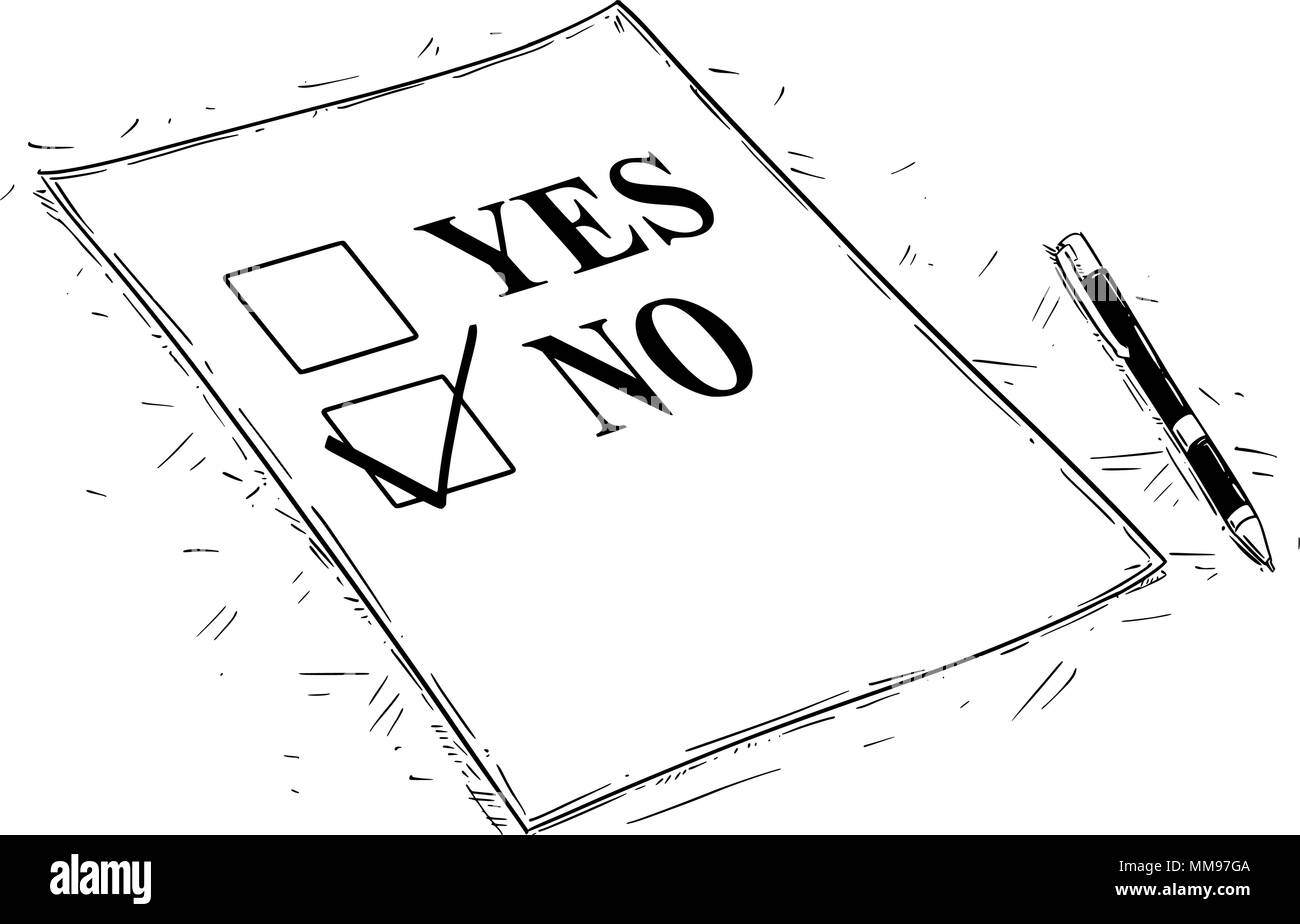 Yes or no Stock Illustration