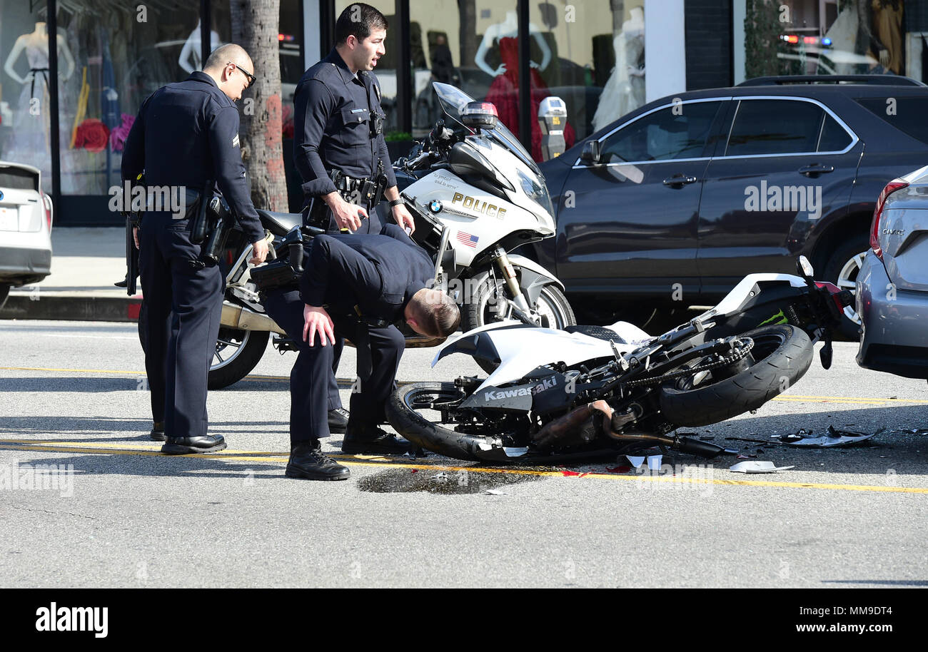 LAPD On The Scene Of A Bloody Motorcycle Accident That Had Ventura Blvd ...