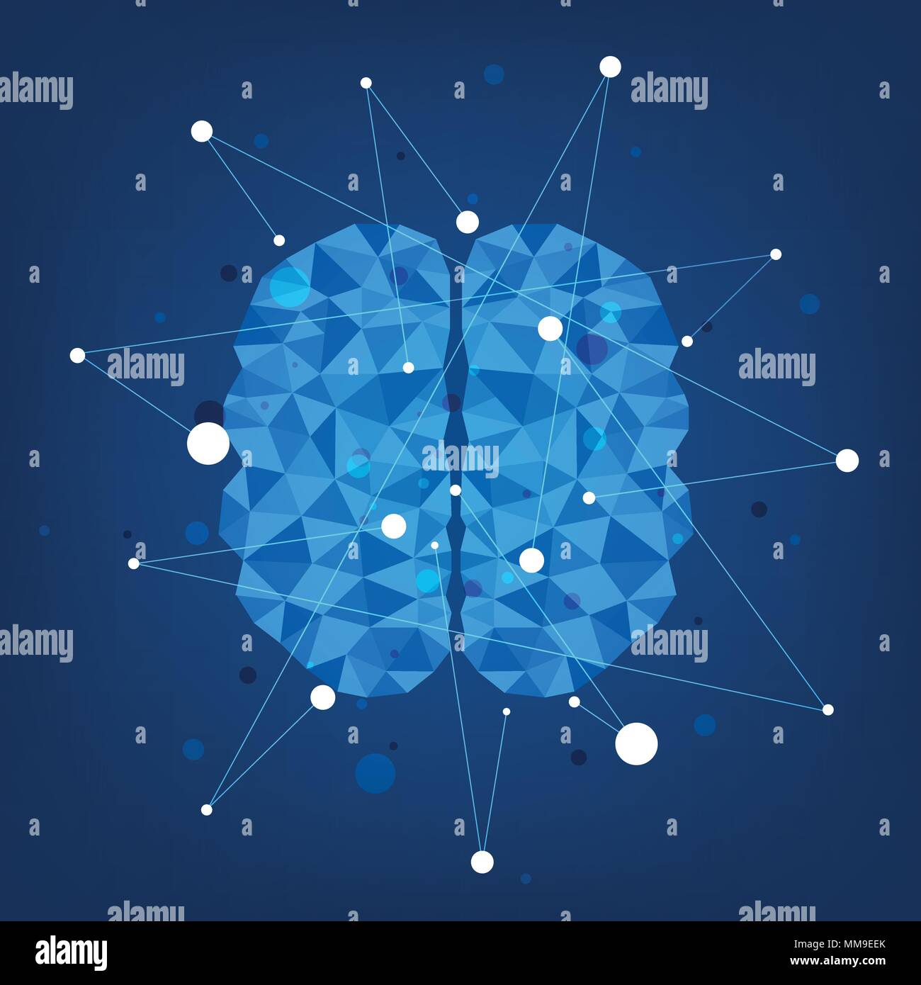 Creative concept of the human brain, vector illustration Stock Vector ...