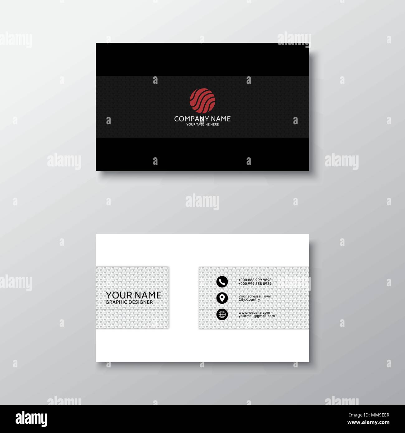 eps10 vector illustration abstract elegant business card template Stock ...